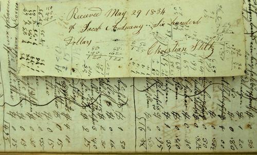 Anthony Grist Mill Purchase Receipt, 1834 Courtesy: Free Library of Philadelphia